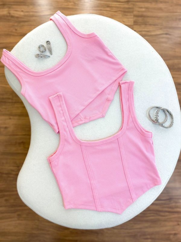 CROPPED BARBATANA ROSA