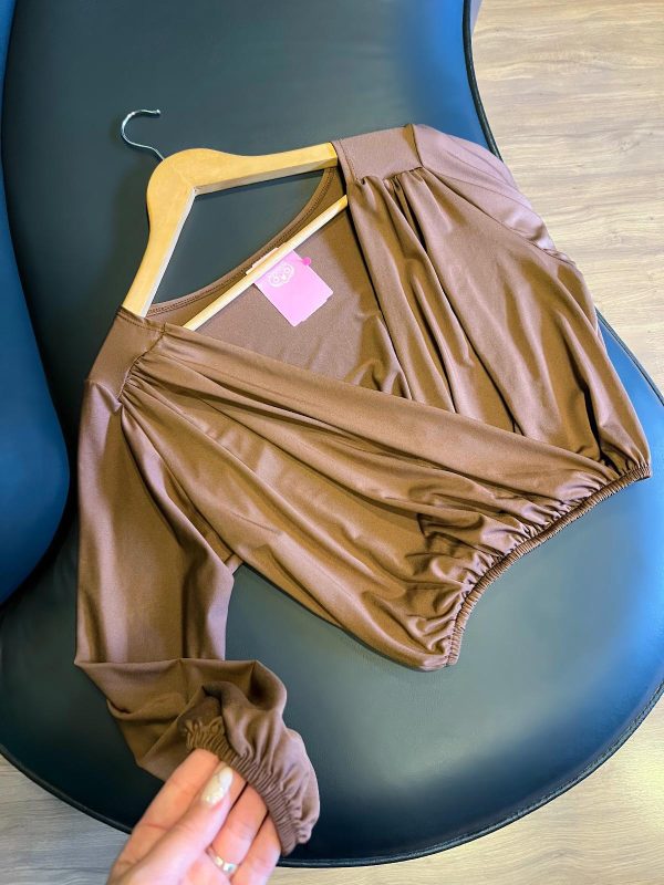 CROPPED TRANSPASSADO MARROM TWIX