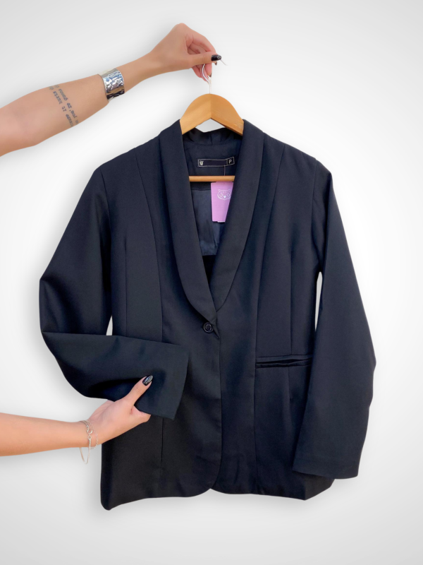 BLAZER ALONGADO ALFAIATARIA PRETO