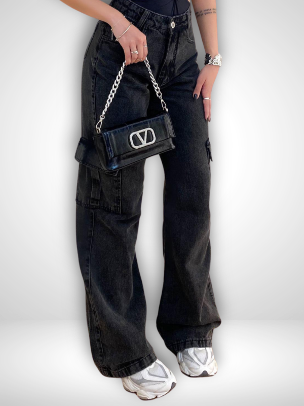 CALÇA CARGO JEANS ESTONADA