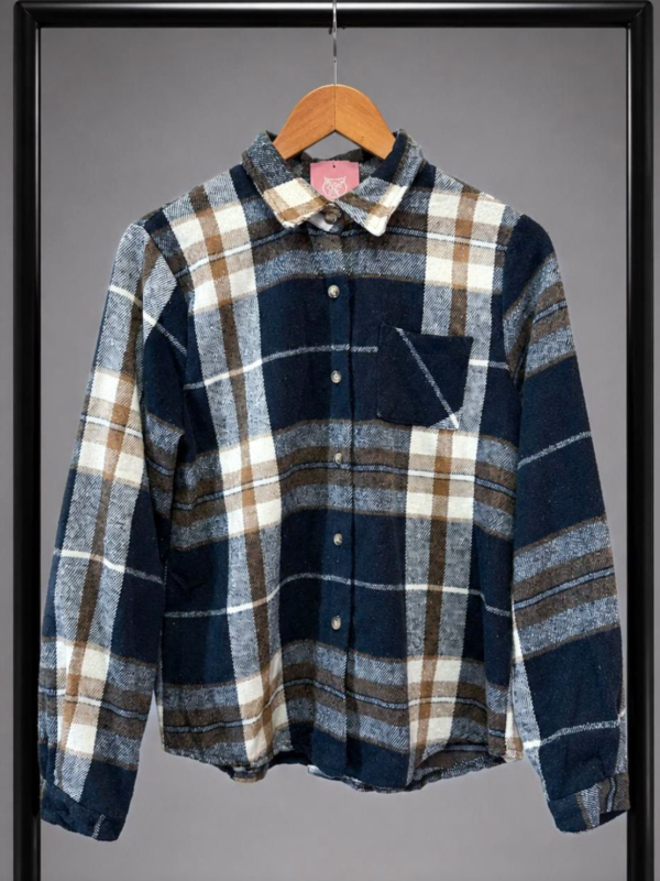CAMISA XADREZ FLANELADA AZUL