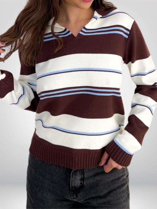 BLUSA GOLA POLO TRICÔ MARROM CACAU