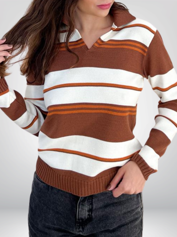 BLUSA GOLA POLO TRICÔ CARAMELO