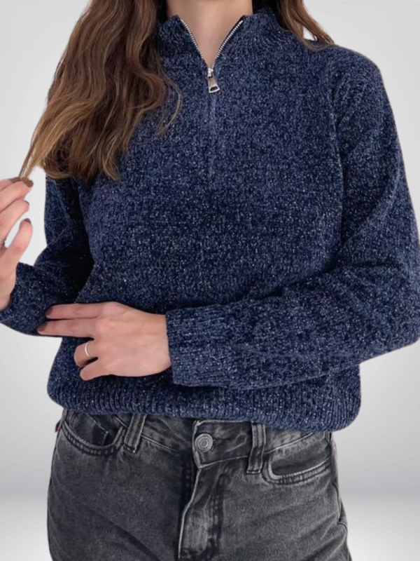 BLUSA PONTO DE LUZ AZUL MARINHO