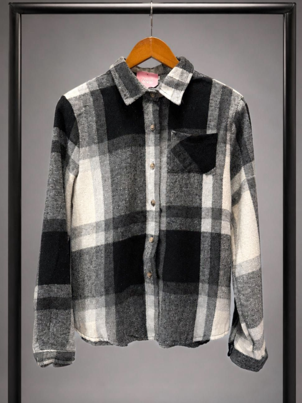 CAMISA XADREZ FLANELADA PRETA
