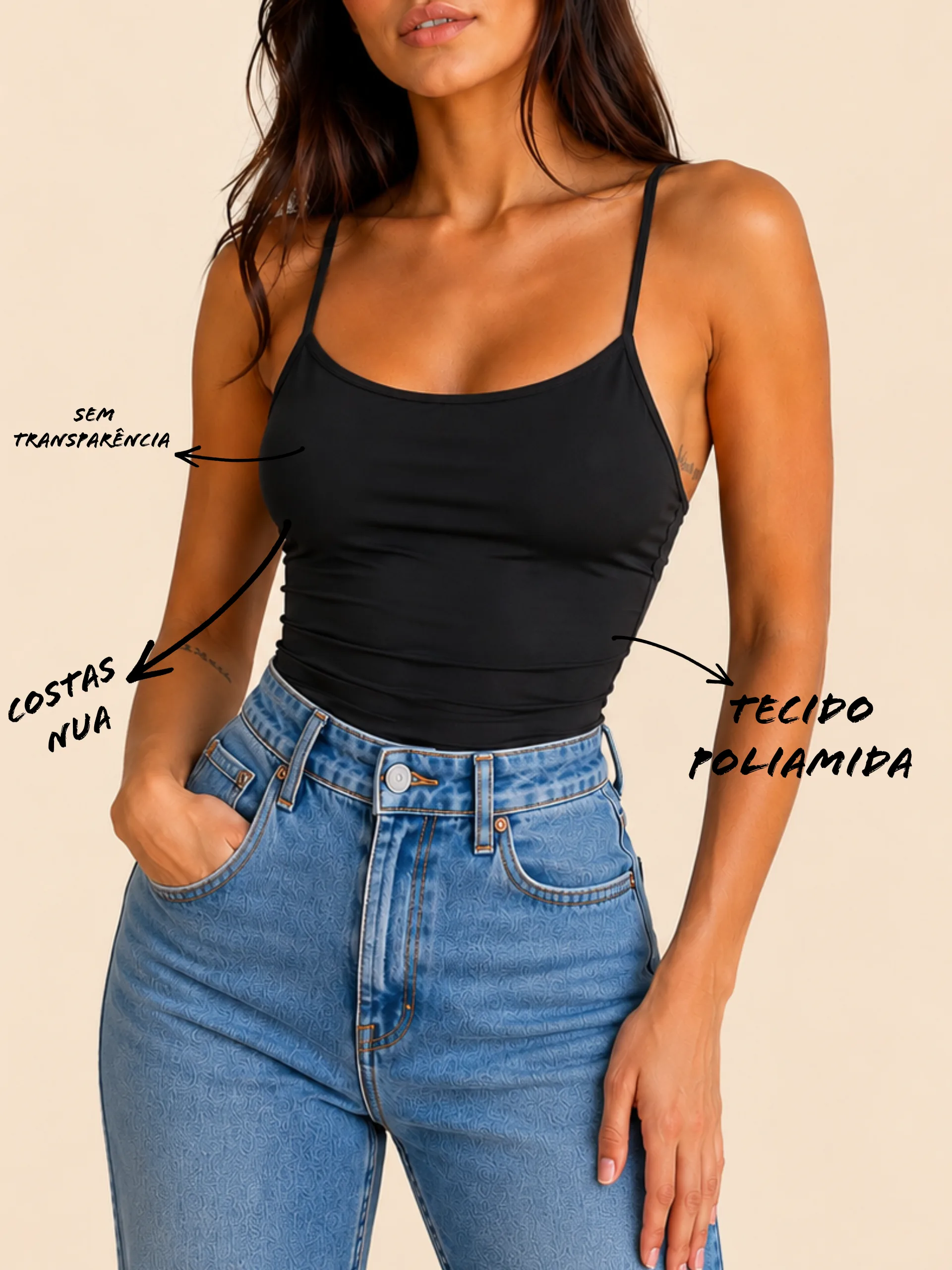 REGATA COSTAS NUA PRETA - Imagem 2