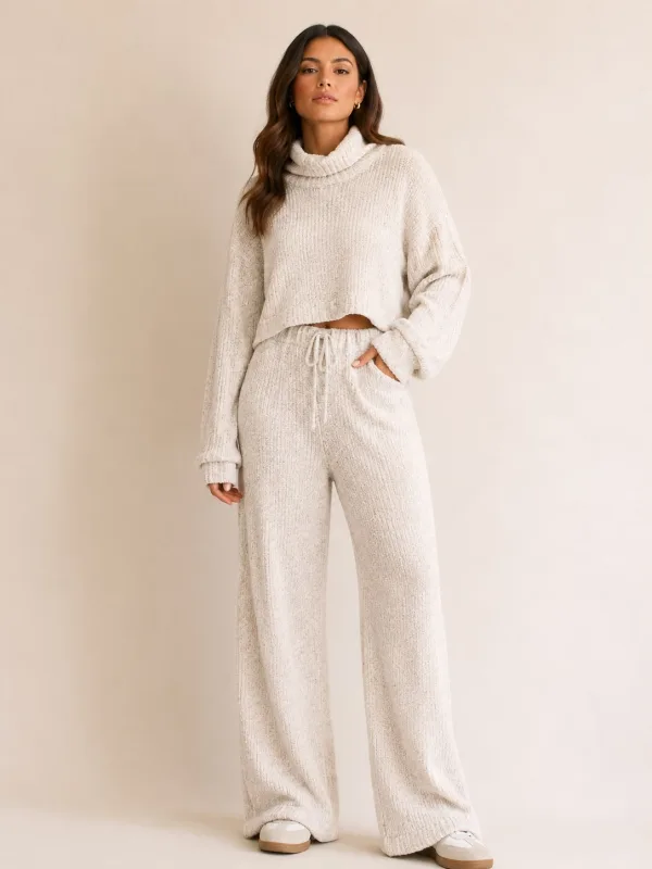 CONJUNTO TRICÔ MOUSSE OFF WHITE